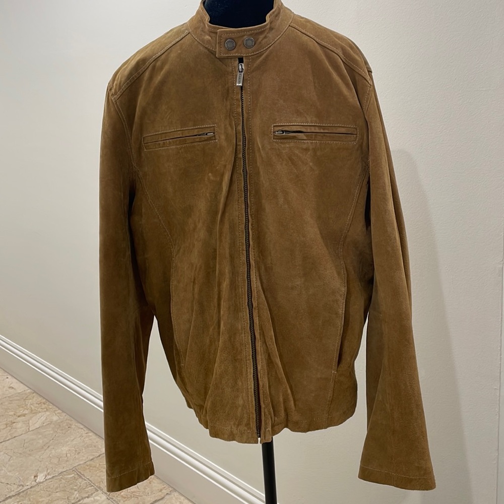 Men’s Large Wilson’s Leather M.Julian Tan Suede Jacket